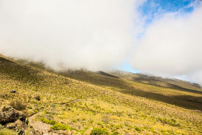 Clouds surrounding Kilimanjaro's peak